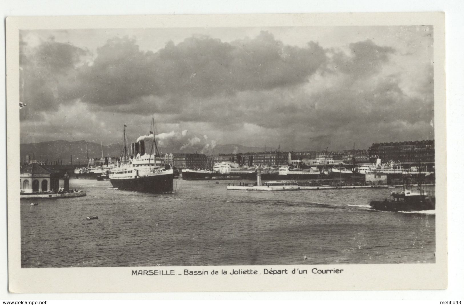 13/ CPSM - Marseille - Bassin De La Joliette - Départ D'un Courrier - Joliette, Zone Portuaire