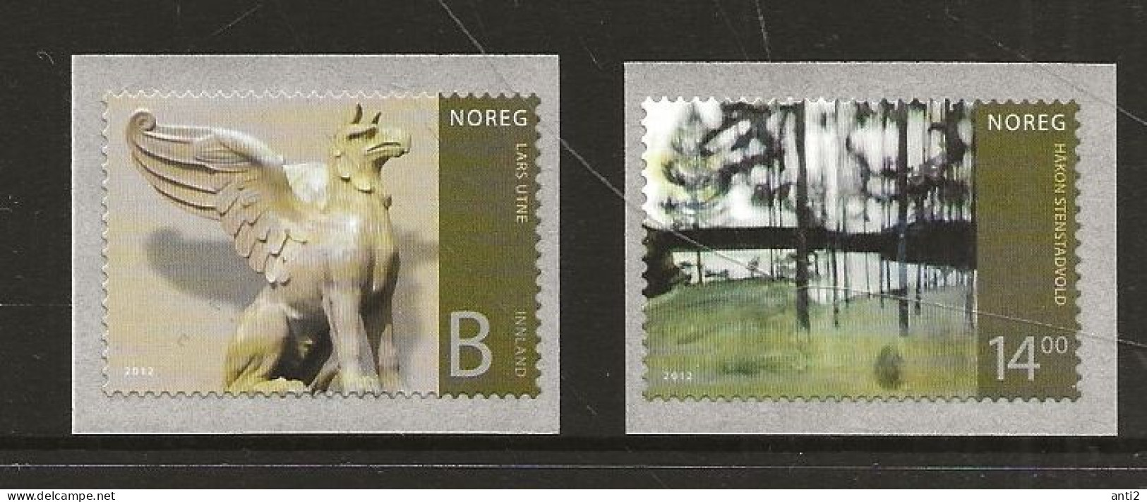 Norway Norge 2012  Norwegian Art (V): Sculptures And Paintings. Mi 1772-1773 MNH(**) - Neufs