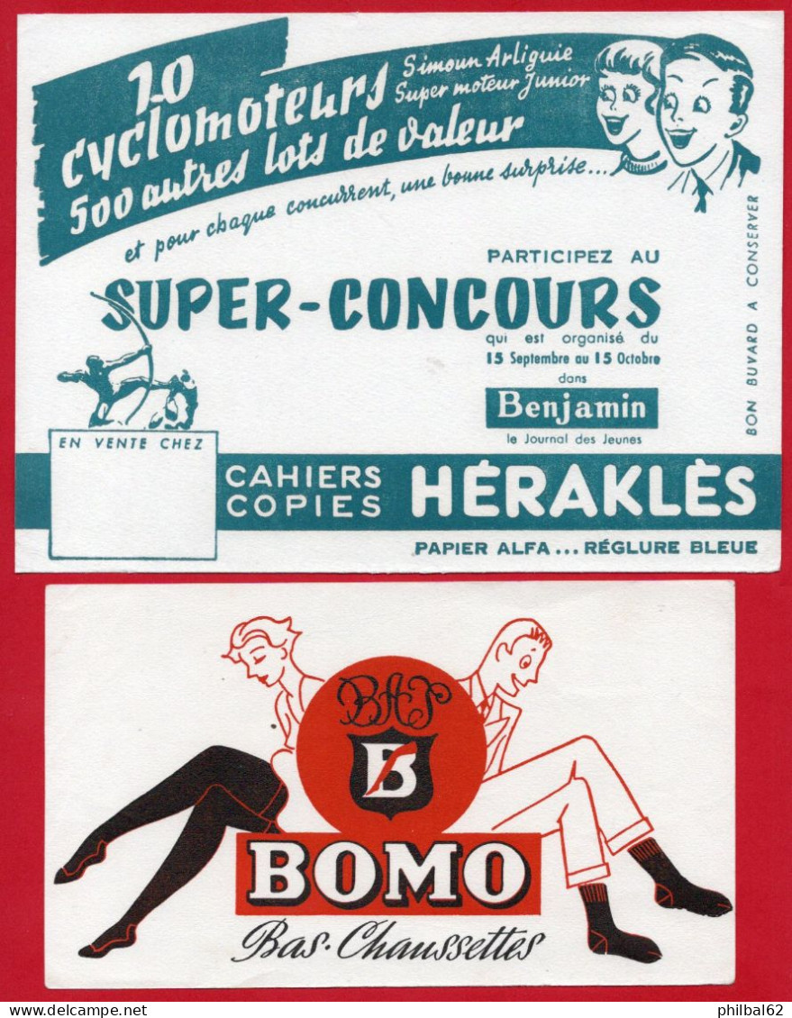 Lot De 7 Buvards Divers. Bomo, Héraklès, Samaritaine, Doisouple, Superphosphate, Portland, Mokarex. - Colecciones & Series