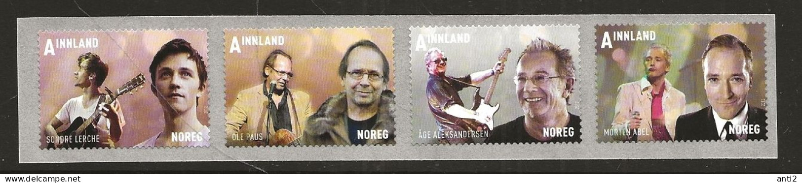 Norway Norge 2012 Norwegian Popular Music (IV): Singer, Mi 1791-1794  MNH(**) - Unused Stamps