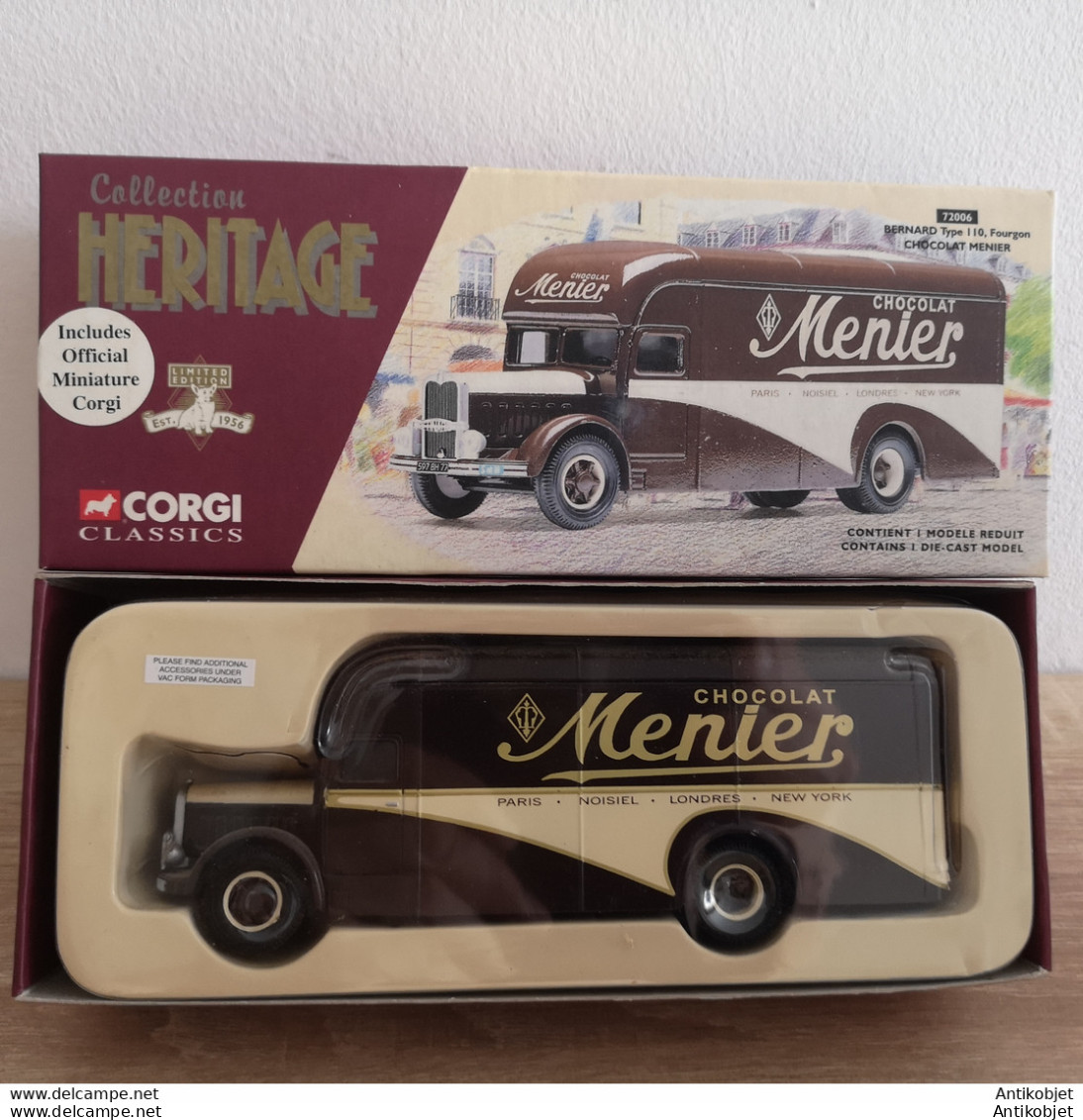 Bernard Type 110 Fourgon Chocolat Menier Coffret Corgi 1:43 - Commercial Vehicles