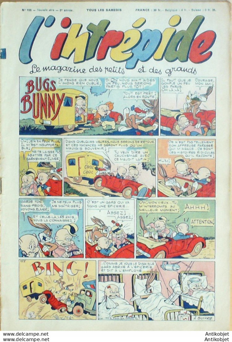 L'Intrépide 1952 N°155 BUFFALO BILL BUGS BUNNY ZOE FANFAN La TULIPE - L'Intrépide