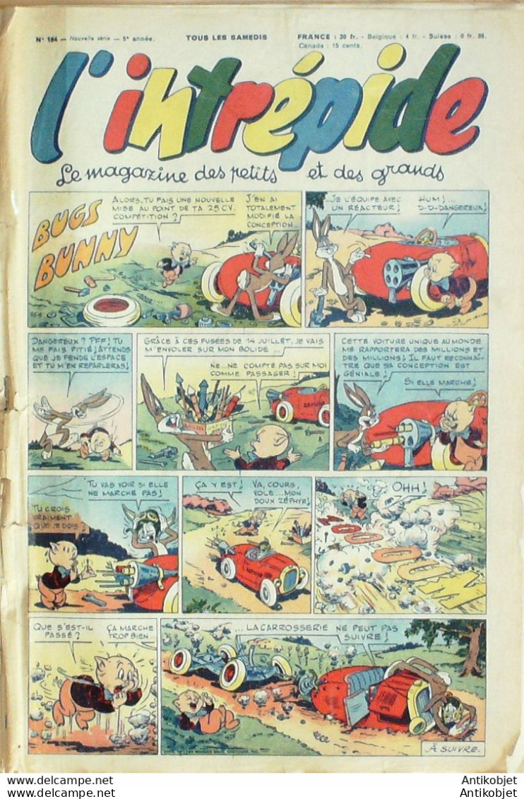 L'Intrépide 1952 N°164 BUFFALO BILL BUGS BUNNY ZOE FANFAN La TULIPE - L'Intrépide