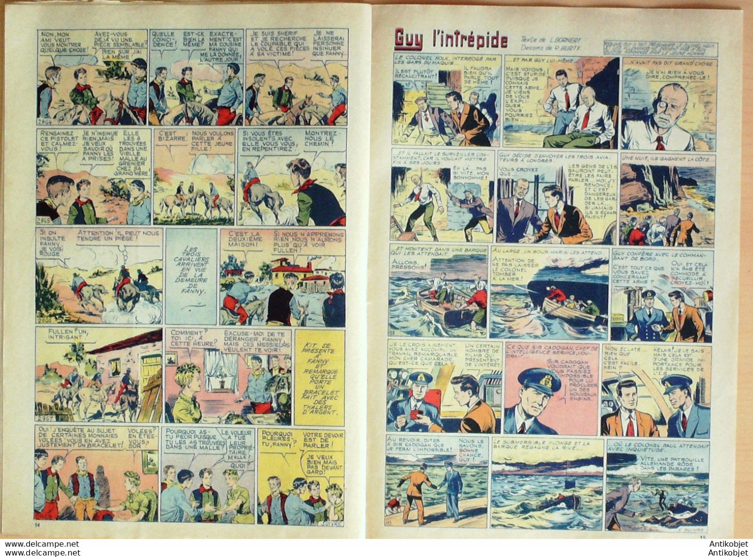 L'Intrépide 1953 N°202 BUFFALO BILL BUGS BUNNY ZOE FANFAN La TULIPE - L'Intrépide