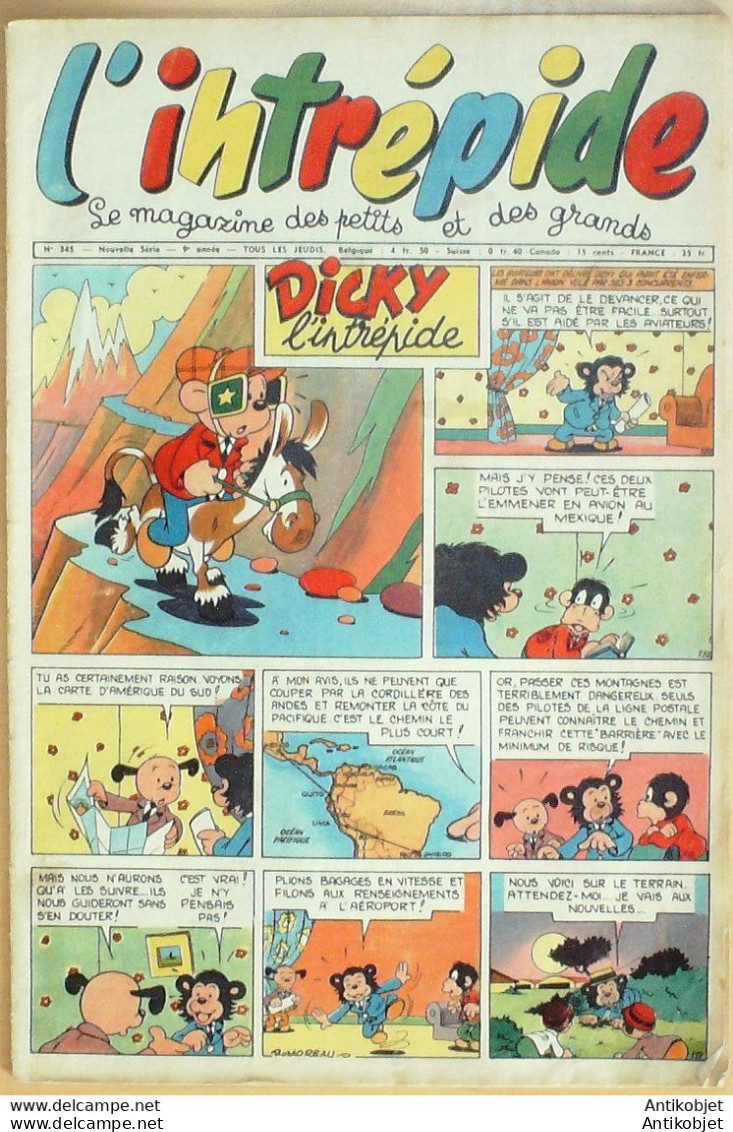 L'Intrépide 1956 N°345 BUFFALO BILL BUGS BUNNY ZOE FANFAN La TULIPE - L'Intrépide