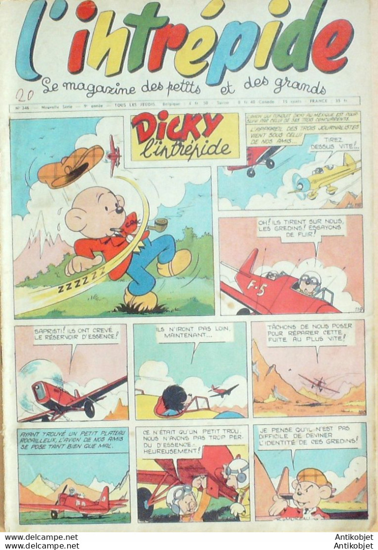 L'Intrépide 1956 N°346 BUFFALO BILL BUGS BUNNY ZOE FANFAN La TULIPE - L'Intrépide