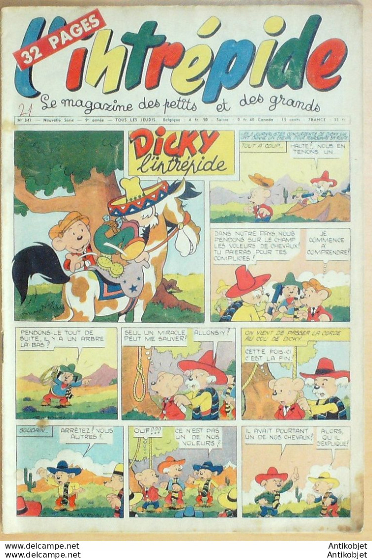 L'Intrépide 1956 N°347 BUFFALO BILL BUGS BUNNY ZOE FANFAN La TULIPE - L'Intrépide