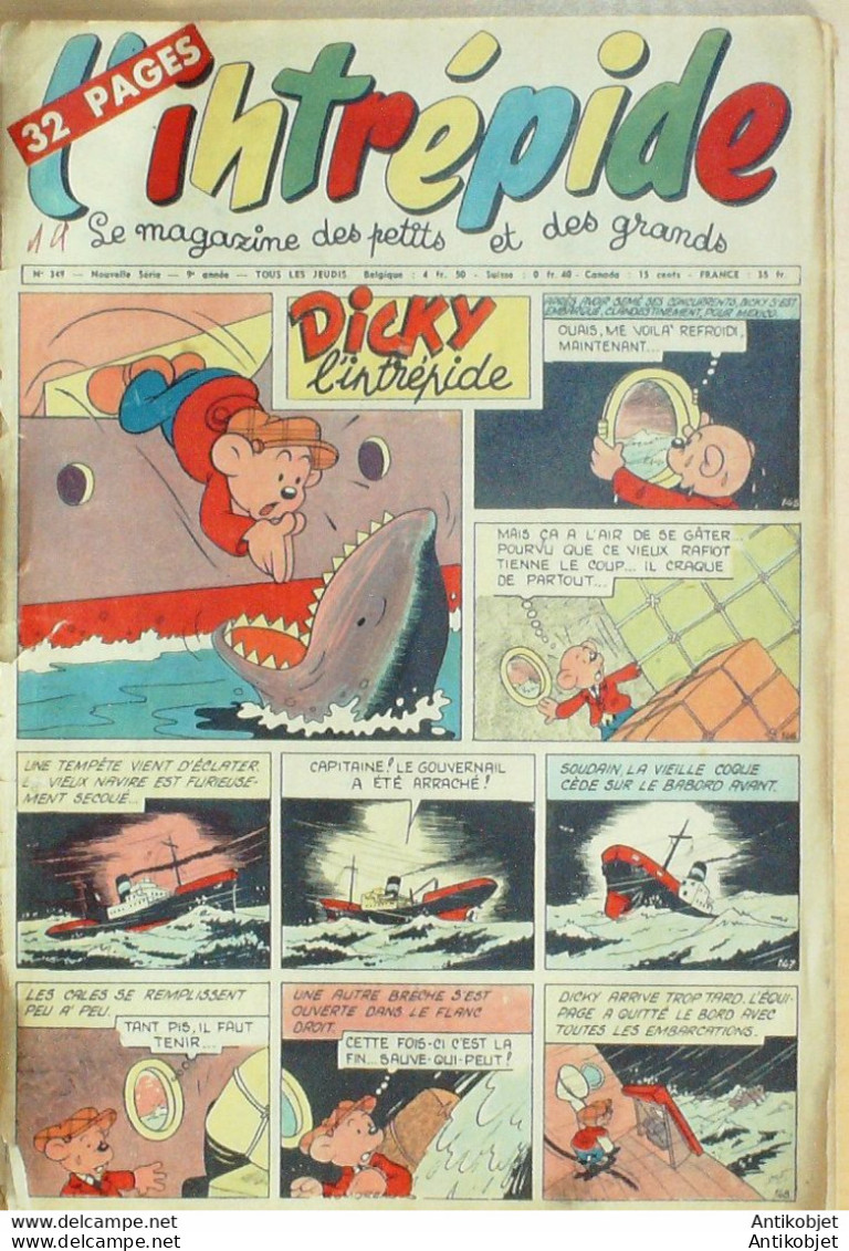 L'Intrépide 1956 N°348 BUFFALO BILL BUGS BUNNY ZOE FANFAN La TULIPE - L'Intrépide