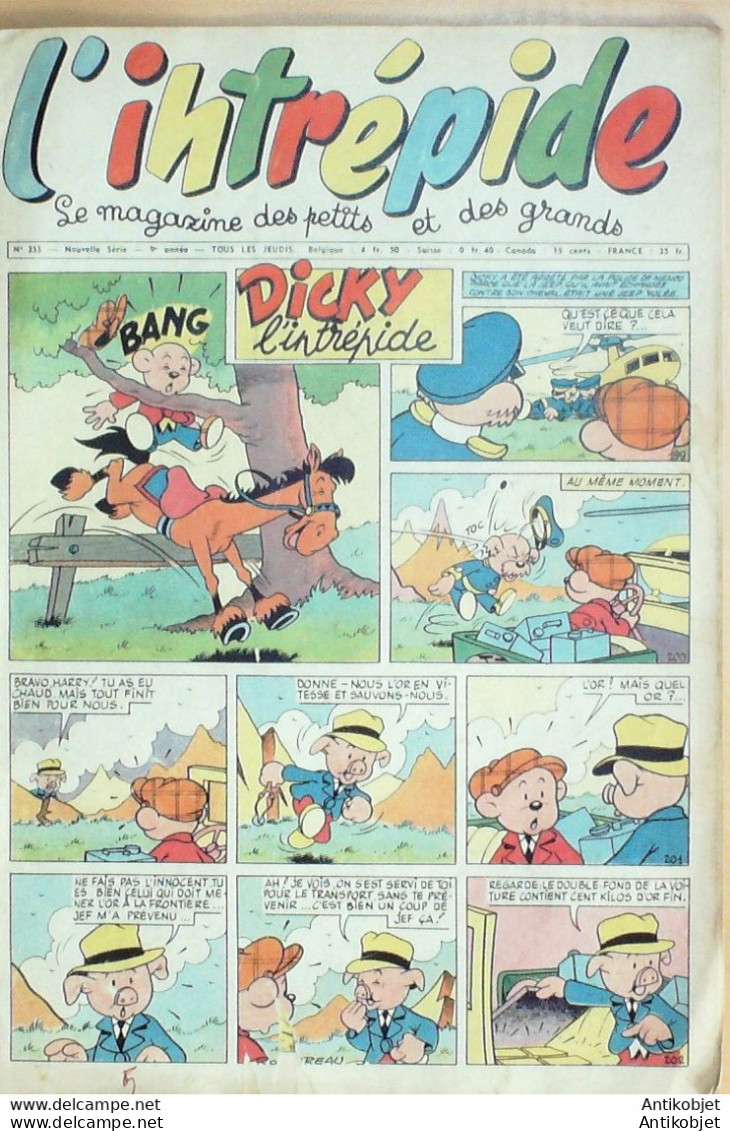 L'Intrépide 1956 N°355 BUFFALO BILL BUGS BUNNY ZOE FANFAN La TULIPE - L'Intrépide