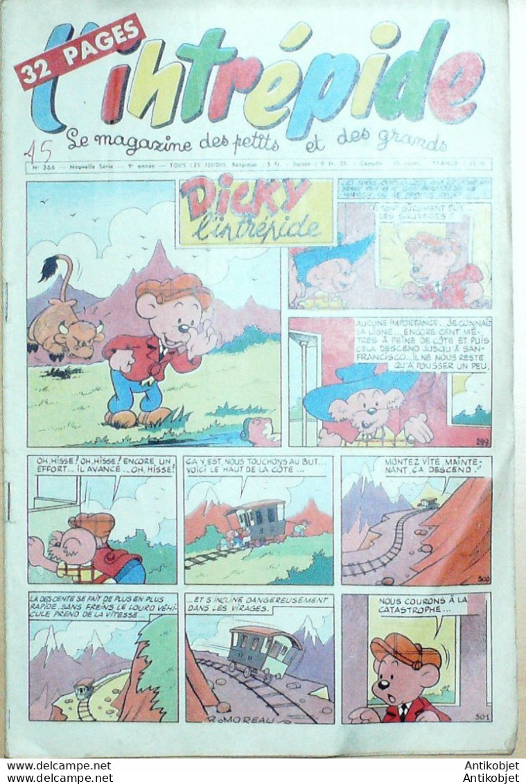 L'Intrépide 1956 N°366 BUFFALO BILL BUGS BUNNY ZOE FANFAN La TULIPE - L'Intrépide