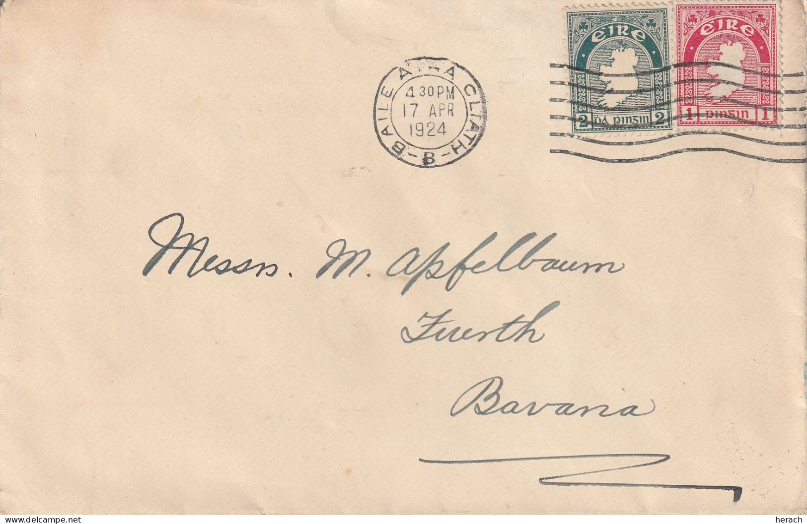 Irlande Lettre 1924 - Brieven En Documenten