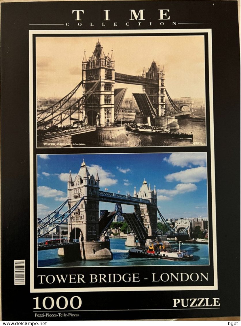 PUZZLE 1000 Pièces - TOWER BRIDGE LONDRES - TIME COLLECTION - Format 48x68 Cm - TB ETAT - Puzzle Games