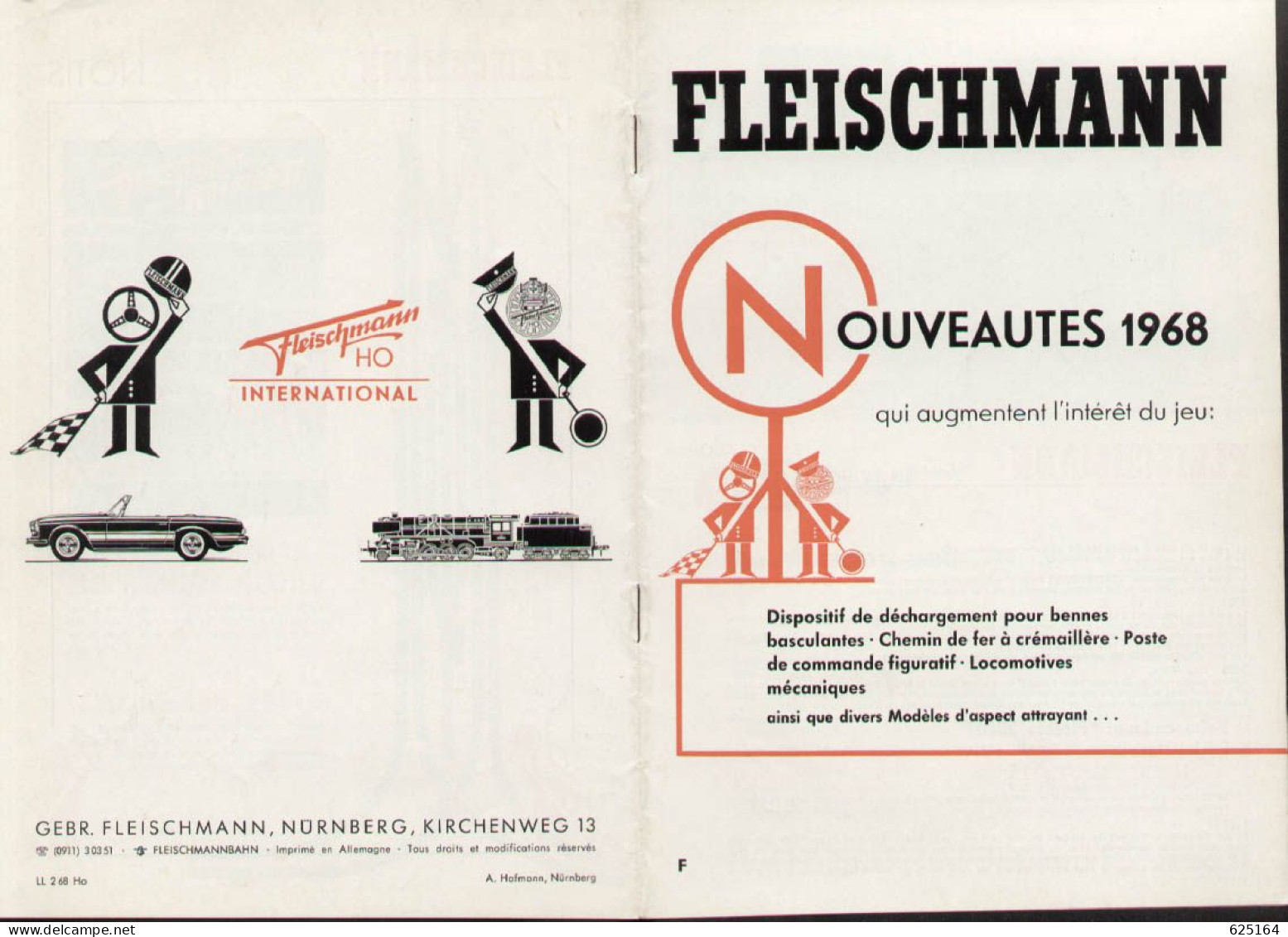 Catalogue FLEISCHMANN 1968 Nouveautés HO 1/85 - Piccolo 1/160 - AutoRallye - Francese