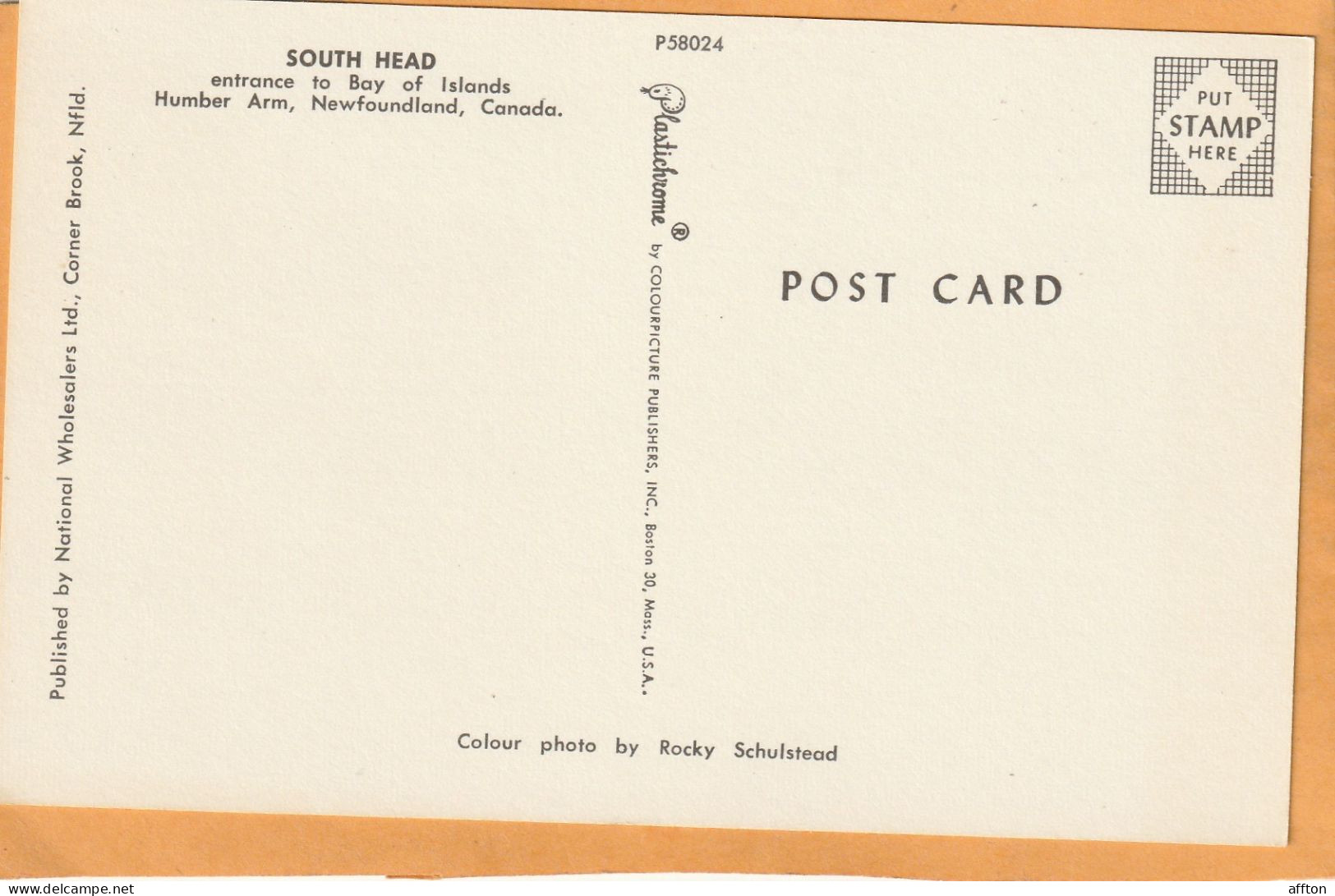 South Head Newfoundland Canada Old Postcard - Autres & Non Classés