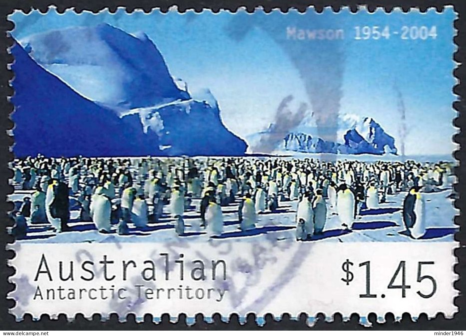 AUSTRALIAN ANTARCTIC TERRITORY (AAT) 2004 $1.45, Multicoloured, 50th Anniversary Mawson Station-Penguins FU - Usados