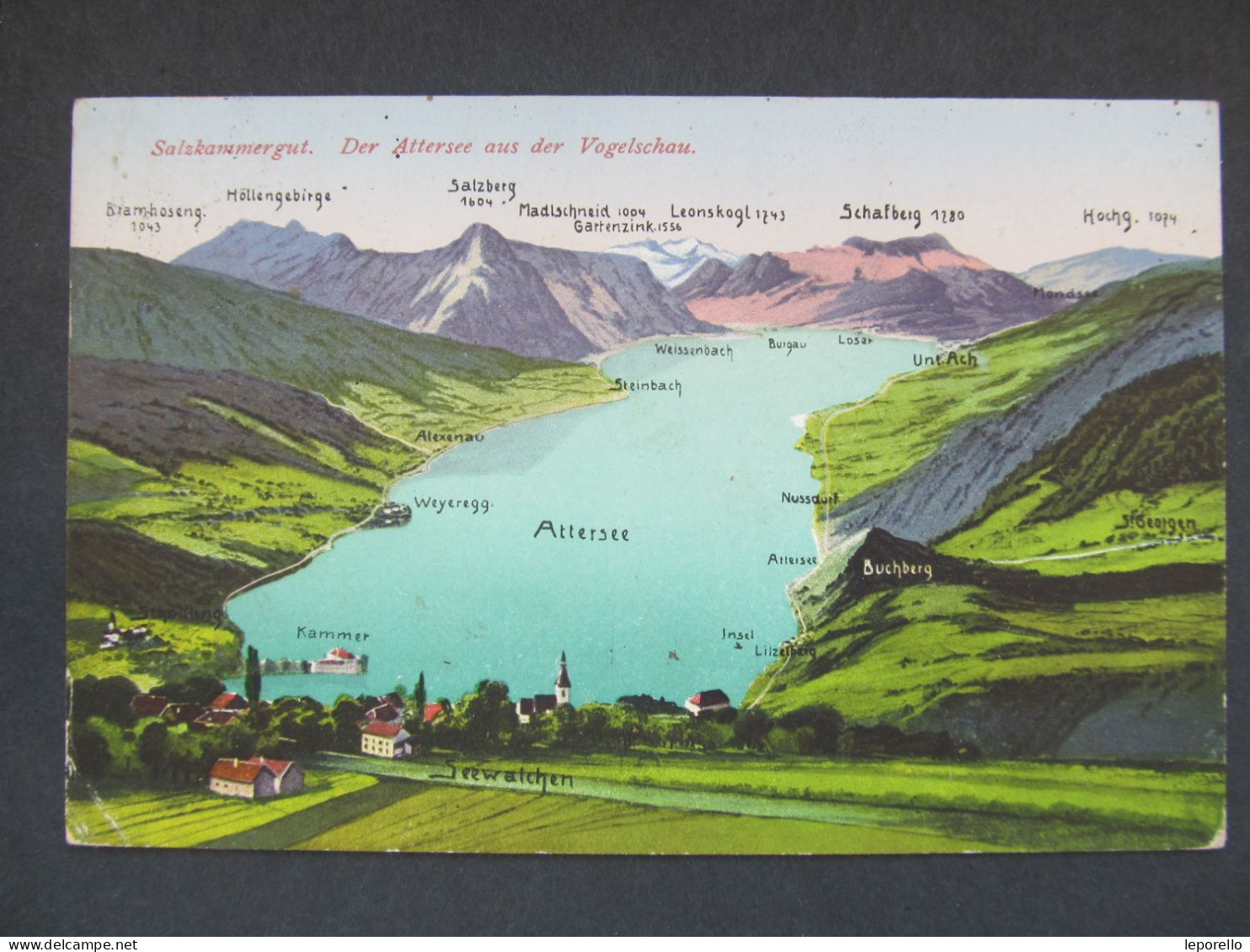 AK Seewalchen Am Attersee Weyeregg Weissenbach V. Vogelschau 1929  //// D*56529 - Attersee-Orte