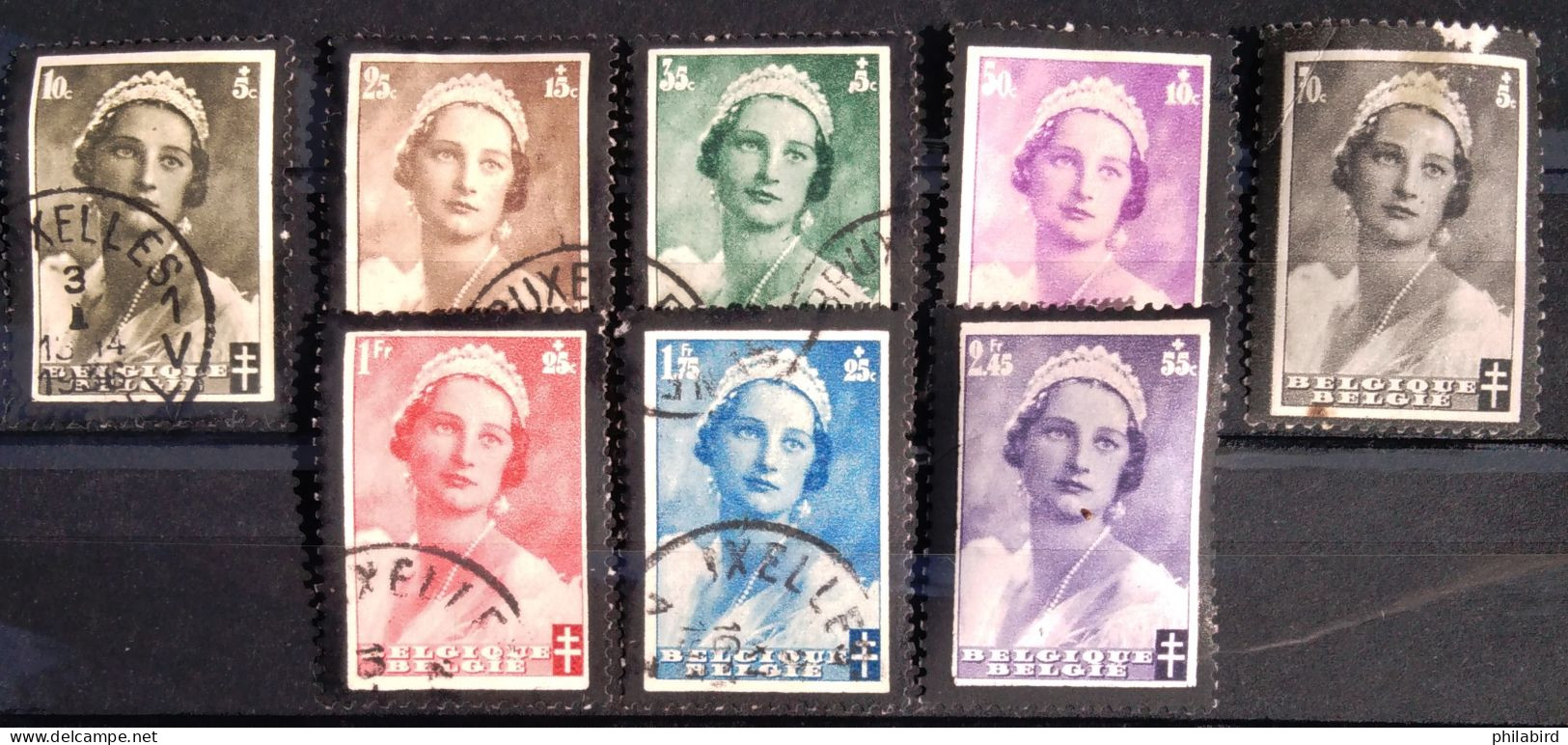 BELGIQUE                    N° 411/418  (418 N*)                       OBLITERE - Used Stamps