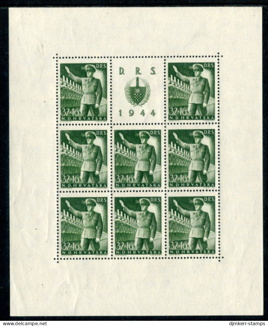 CROATIA 1944 Labour Service Sheetlet  32+16 K.MNH / **.  Michel 165 Kb - Croatia