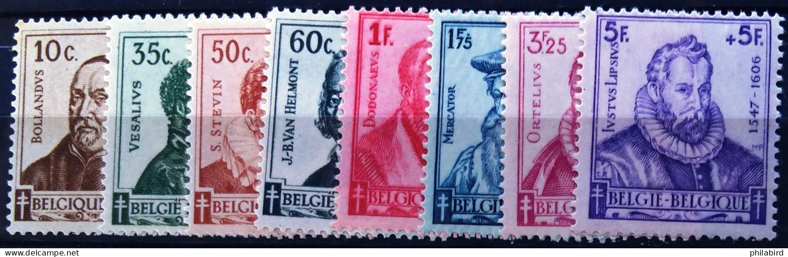 BELGIQUE                    N° 593/600  (sauf 601)                      NEUF** - Neufs