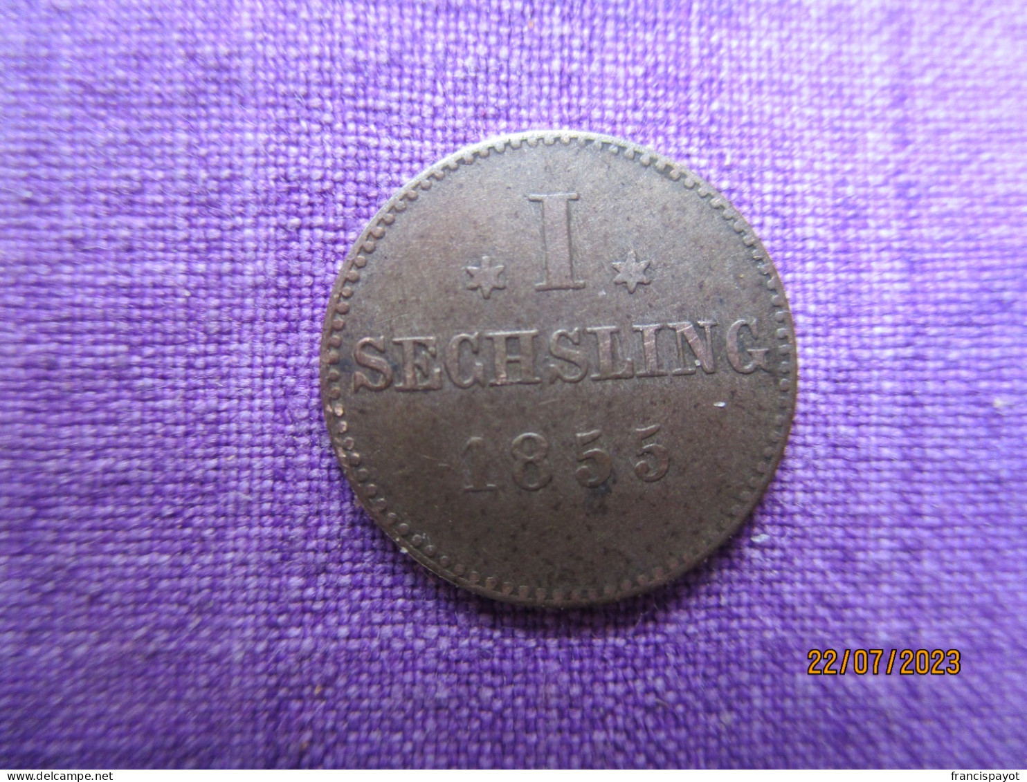 Germany: Hamburg Ein Sechsling 1855 - Monetary/Of Necessity