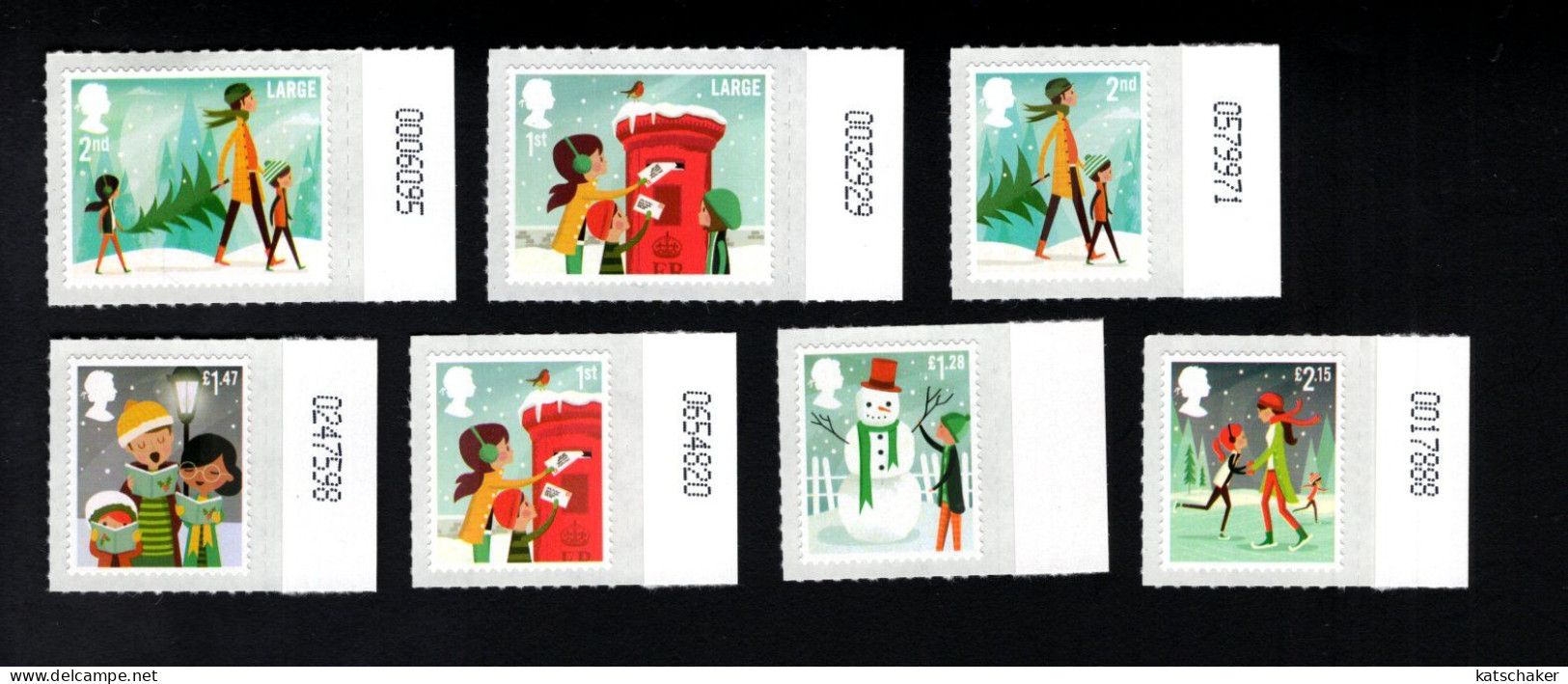 1824060735 2014 SCOTT 3337 3343 (XX) POSTFRIS MINT NEVER HINGED   -  CHRISTMAS - Unused Stamps