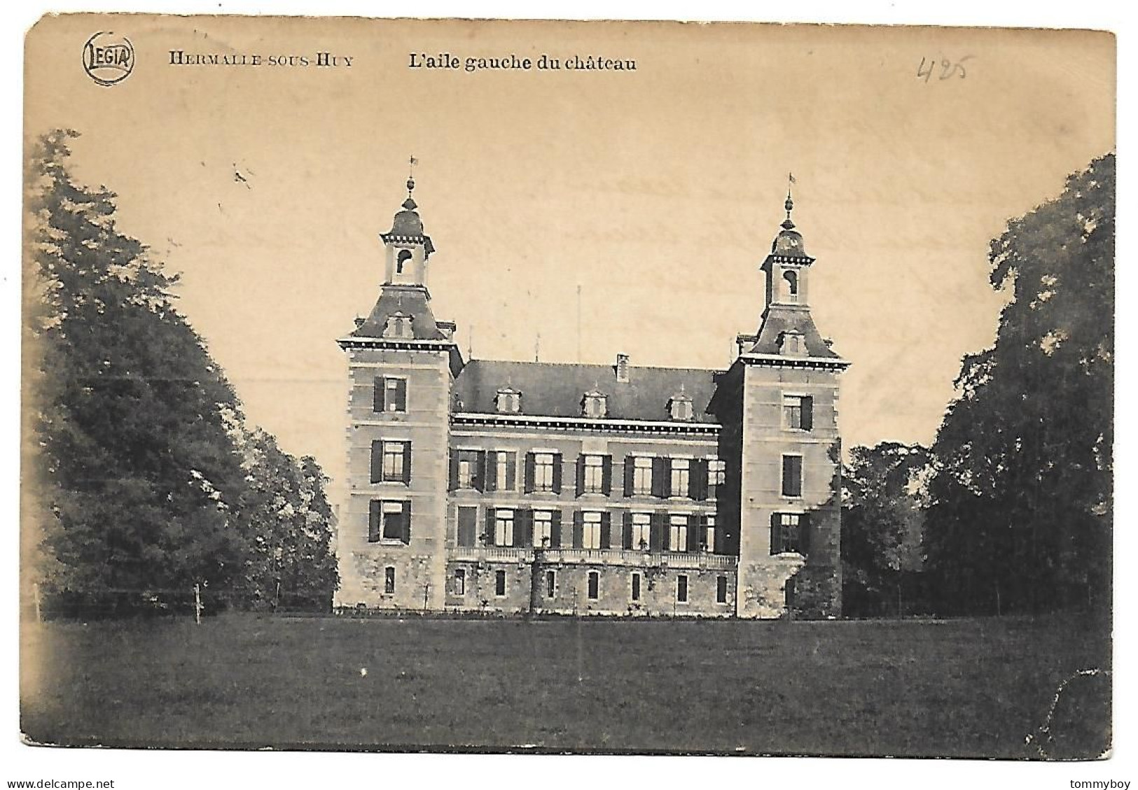 CPA Hermalle-sous-Huy, L'aile Gauche Du Château (corner Is Missing) - Engis