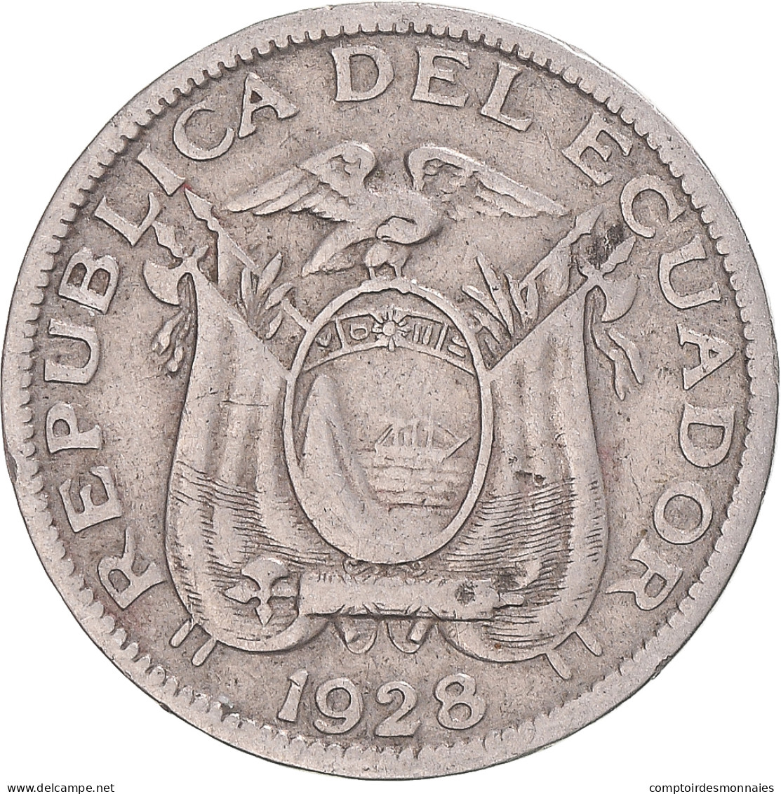 Monnaie, Équateur, 5 Centavos, Cinco, 1928 - Ecuador