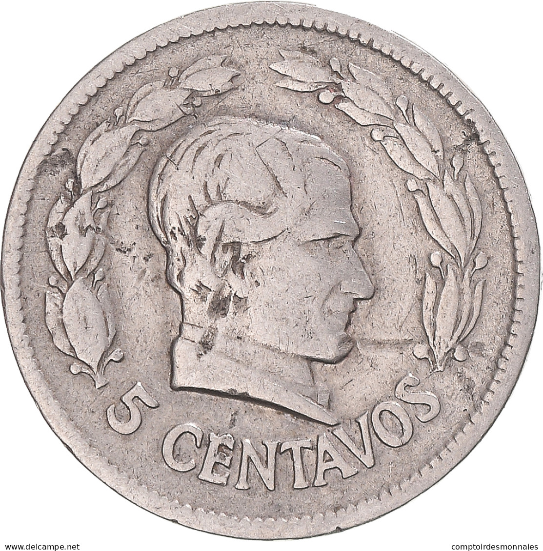 Monnaie, Équateur, 5 Centavos, Cinco, 1928 - Ecuador