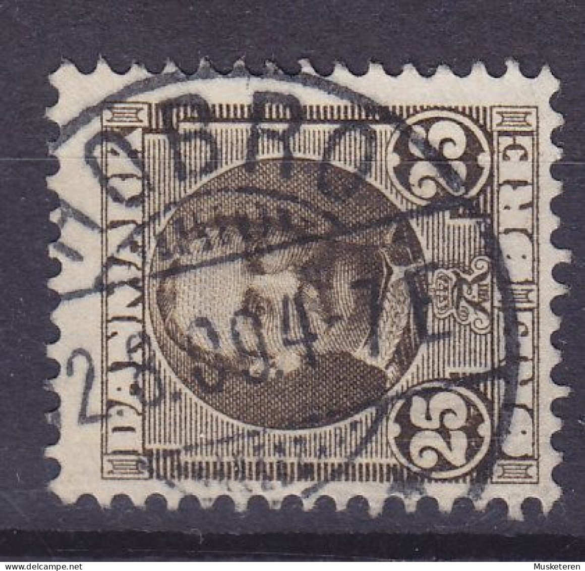 Denmark 1907 Mi. 56, 25 Øre Frederik VIII. Brotype HOBRO Cancel !! - Usati