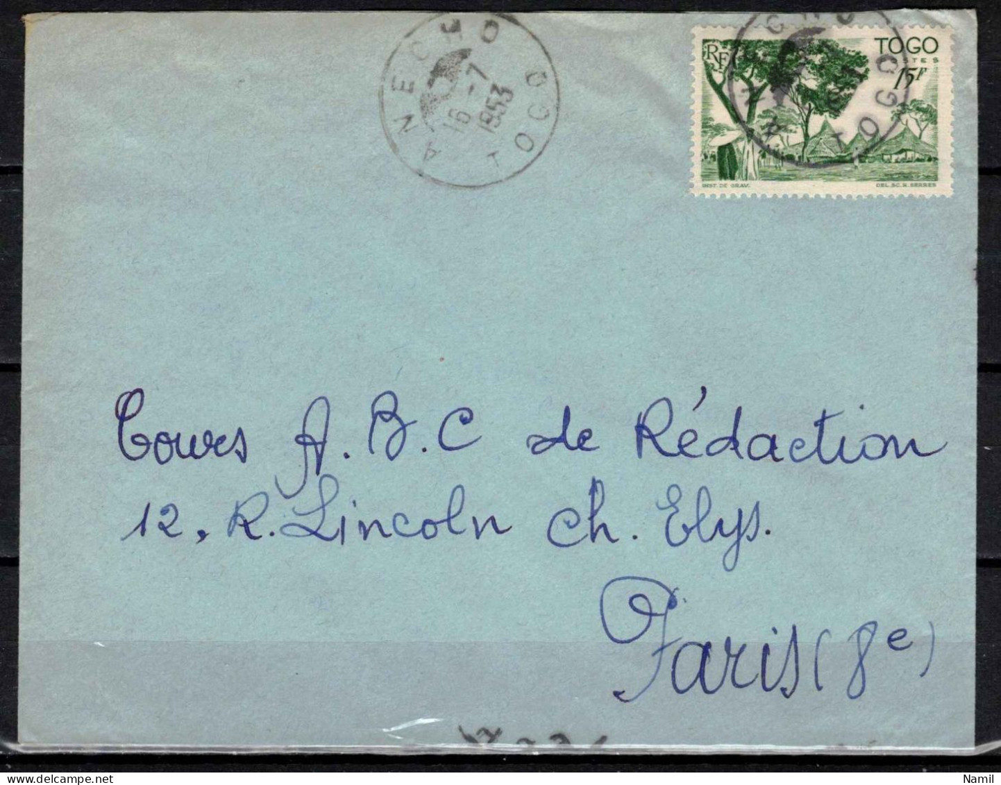 Togo, Lettre Pour Paris, Cachet ANECHO - Cartas & Documentos