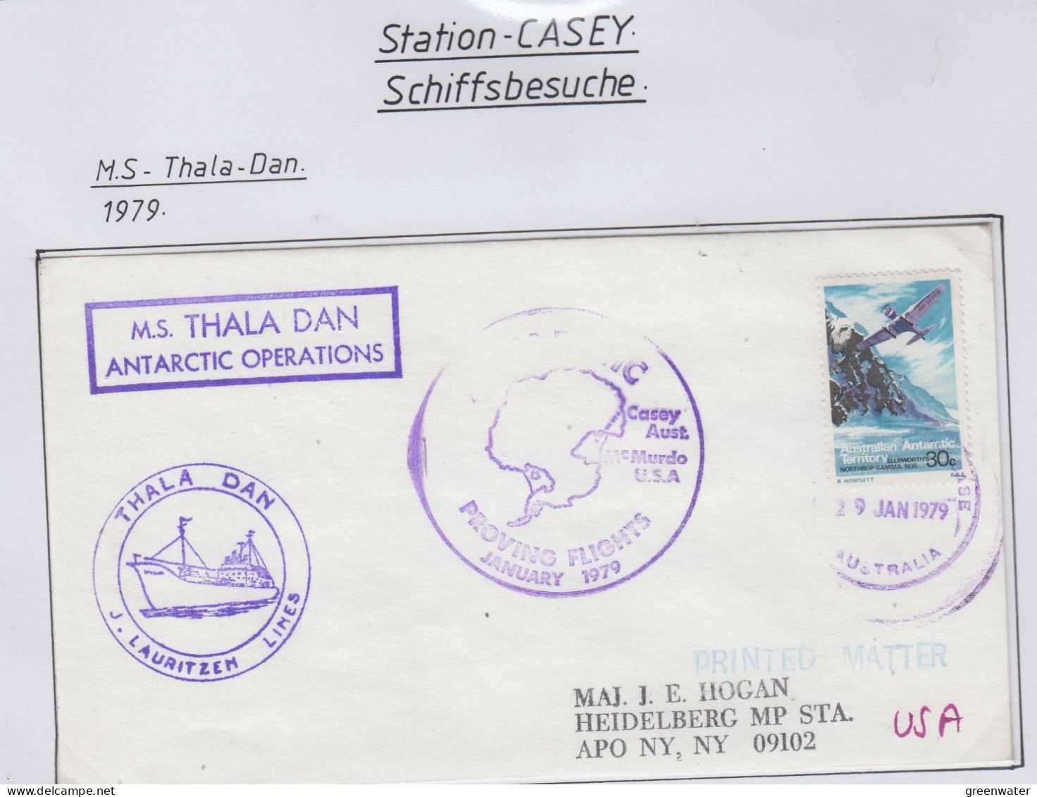 AAT Ship Visit MS Thala Dan  Ca  19 JA 1979 (CS152B) - Lettres & Documents