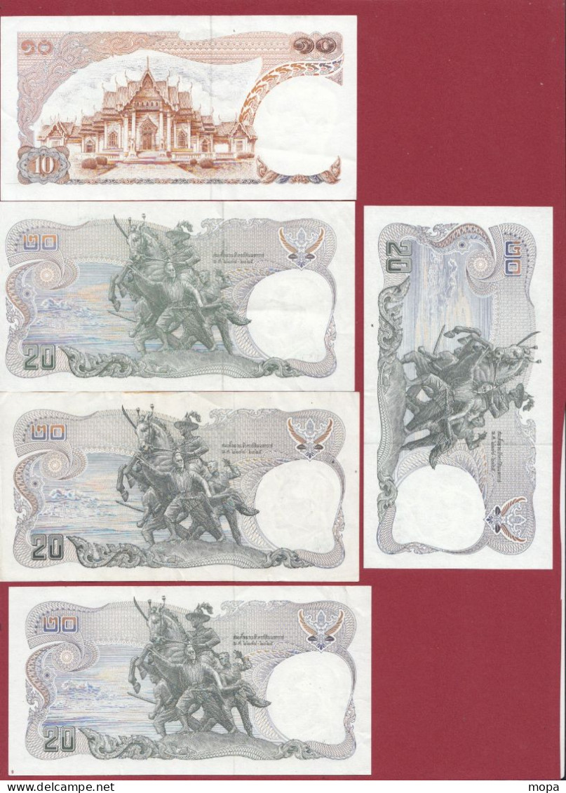 Thailande 9 Billets   Dans L 'état - Thailand