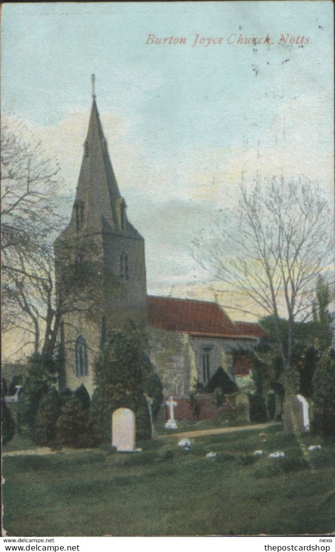 Burton Joyce Parish Church Used 1906 Nottingham Nr CARLTON NETHERFIELD Clumber Series AA-122 - Other & Unclassified
