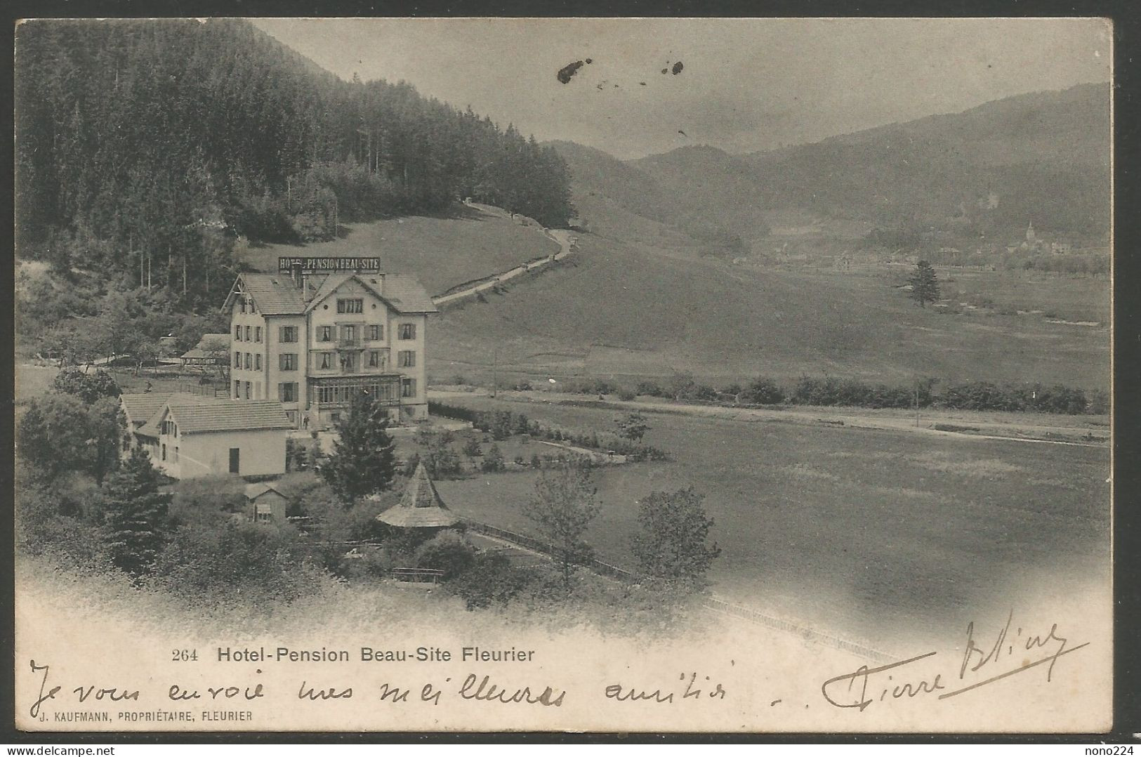 Carte P De 1903 ( Hôtel -Pension Beau-Site / Fleurier ) - Fleurier