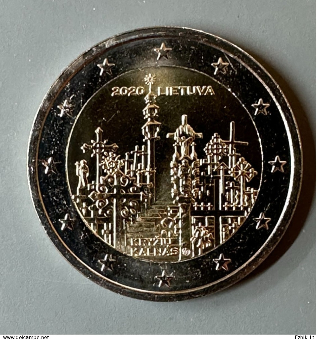 Lithuania UNC 2020 2 EUR Circulation Coin "Hill Of Crosses" New From Mint Roll! KM# 256 - Litauen