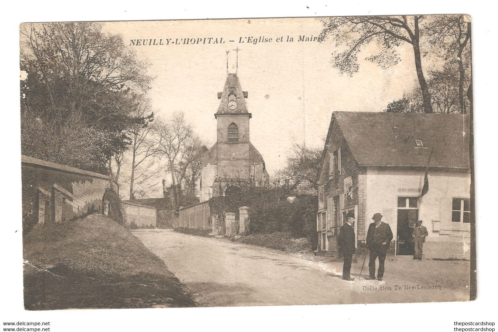 SOMME - 80 - NEUILLY L'HOPITAL - Eglise Et Mairie - Animation Unused - Sonstige & Ohne Zuordnung