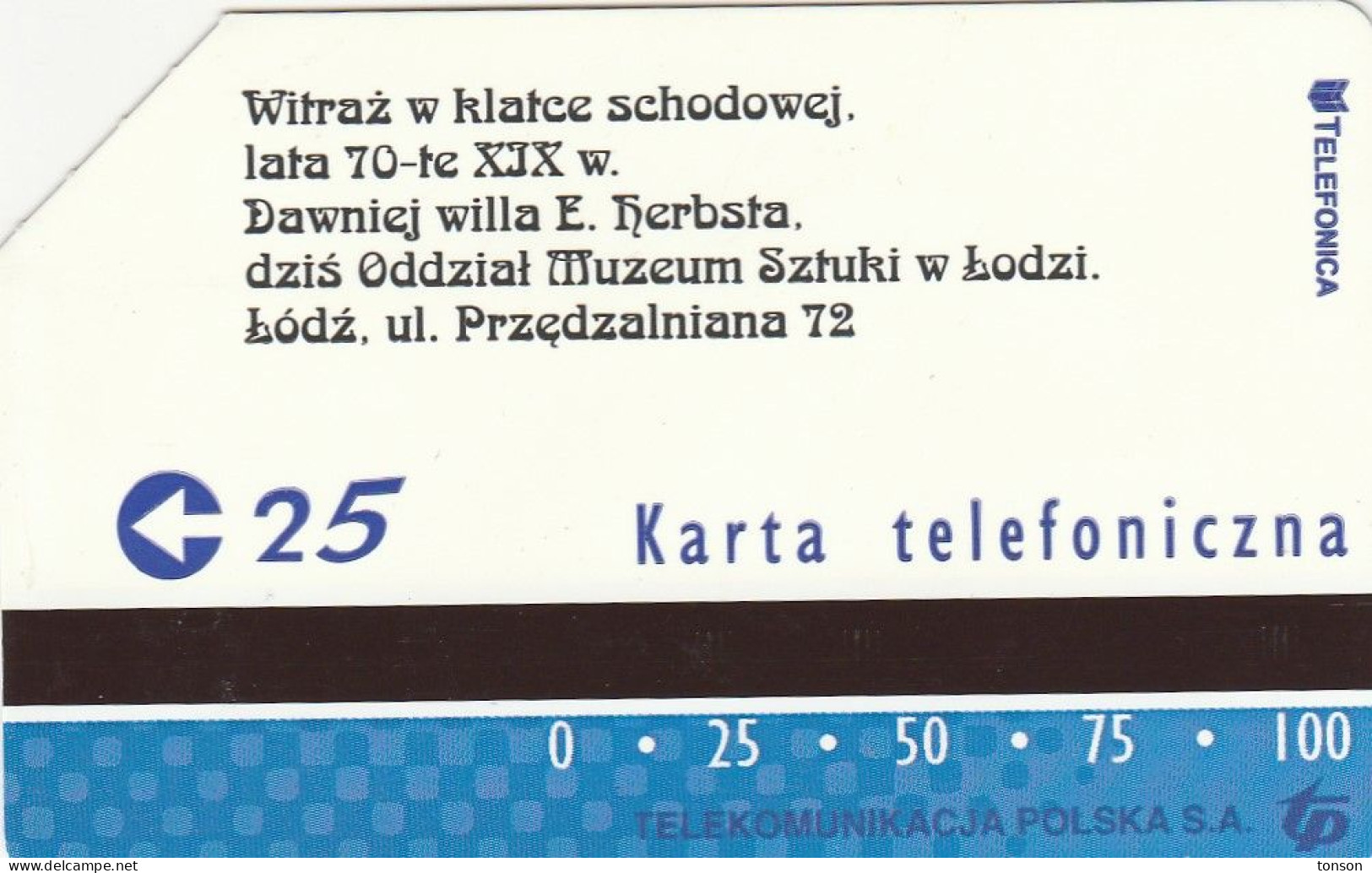 Poland, 0829, Lodz's Stained Galsses, 4 - Back Blue, Only 30.000 Issued, 2 Scans - Pologne