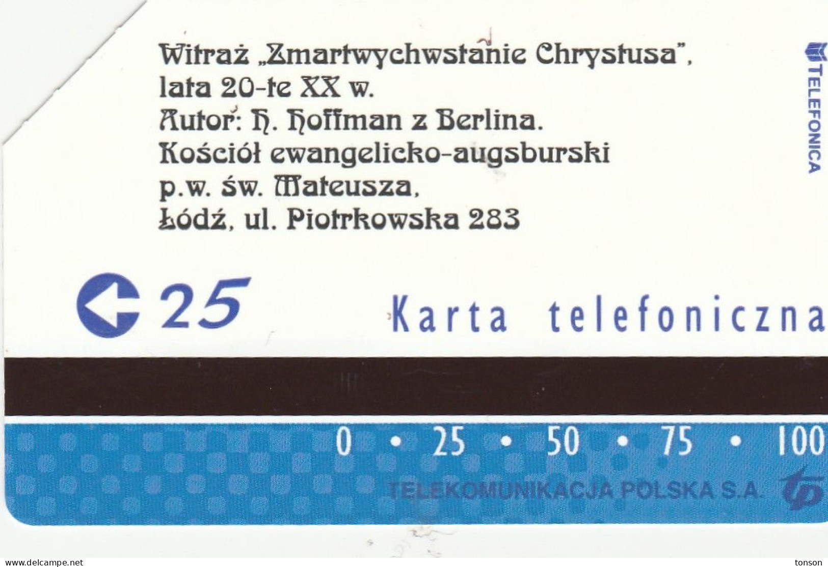 Poland, 0833, Lodz's Stained Galsses, 8 - Back Blue, Only 30.000 Issued, 2 Scans - Pologne