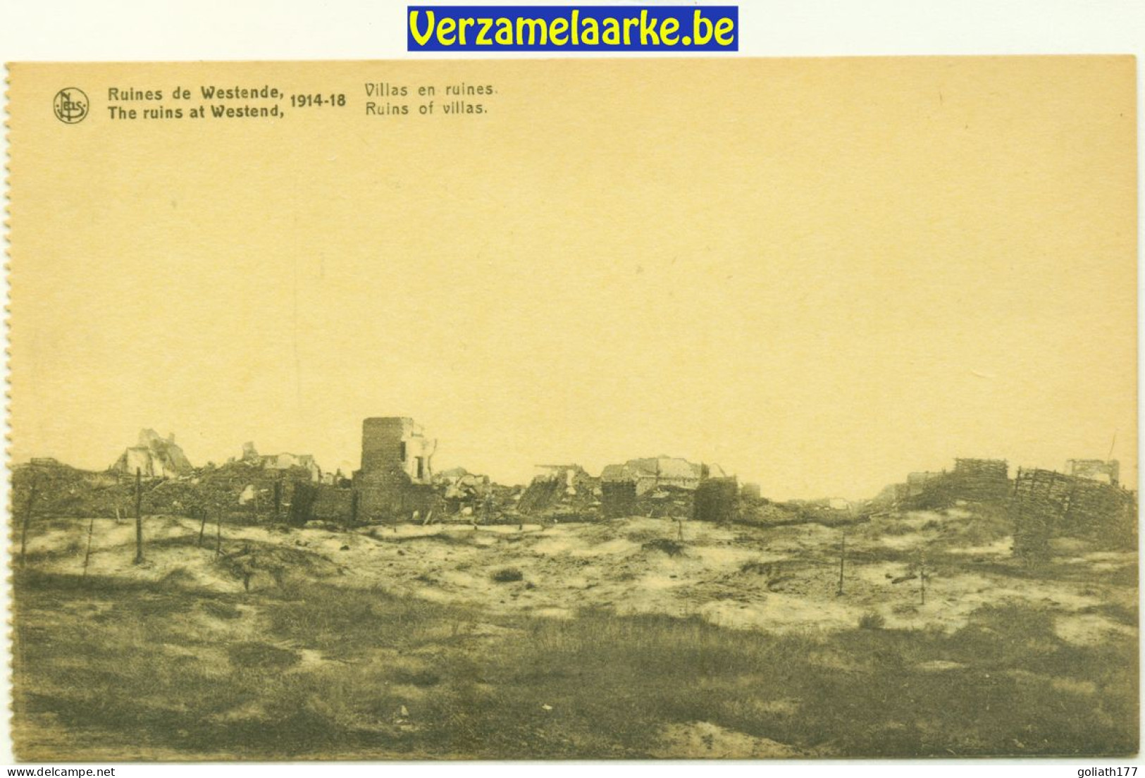 Westende - Ruines De Westende 1914-18 - Villas En Ruines - Westende