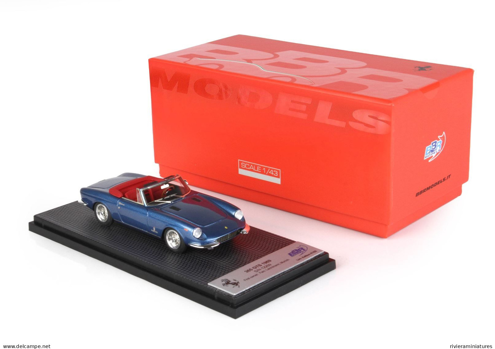 BBR - FERRARI 365 GTS - 1969 - Bleu Mét - BBR CAR56G - 1/43 - BBR