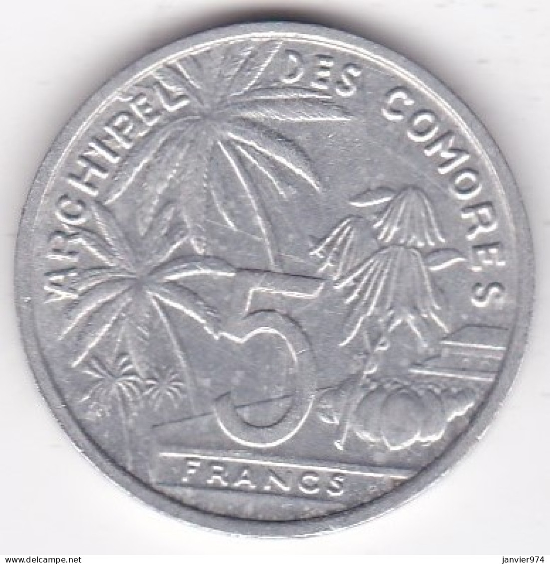 Archipel Des Comores , Republique Française 5 Francs 1964, En Aluminium , Lec#  37 - Comore