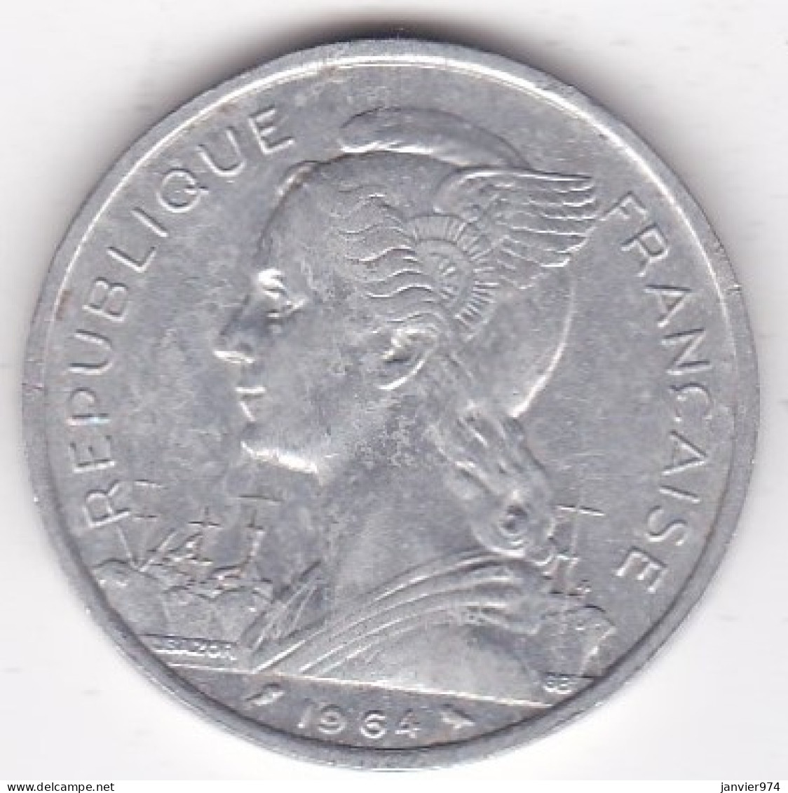 Archipel Des Comores , Republique Française 5 Francs 1964, En Aluminium , Lec#  37 - Komoren