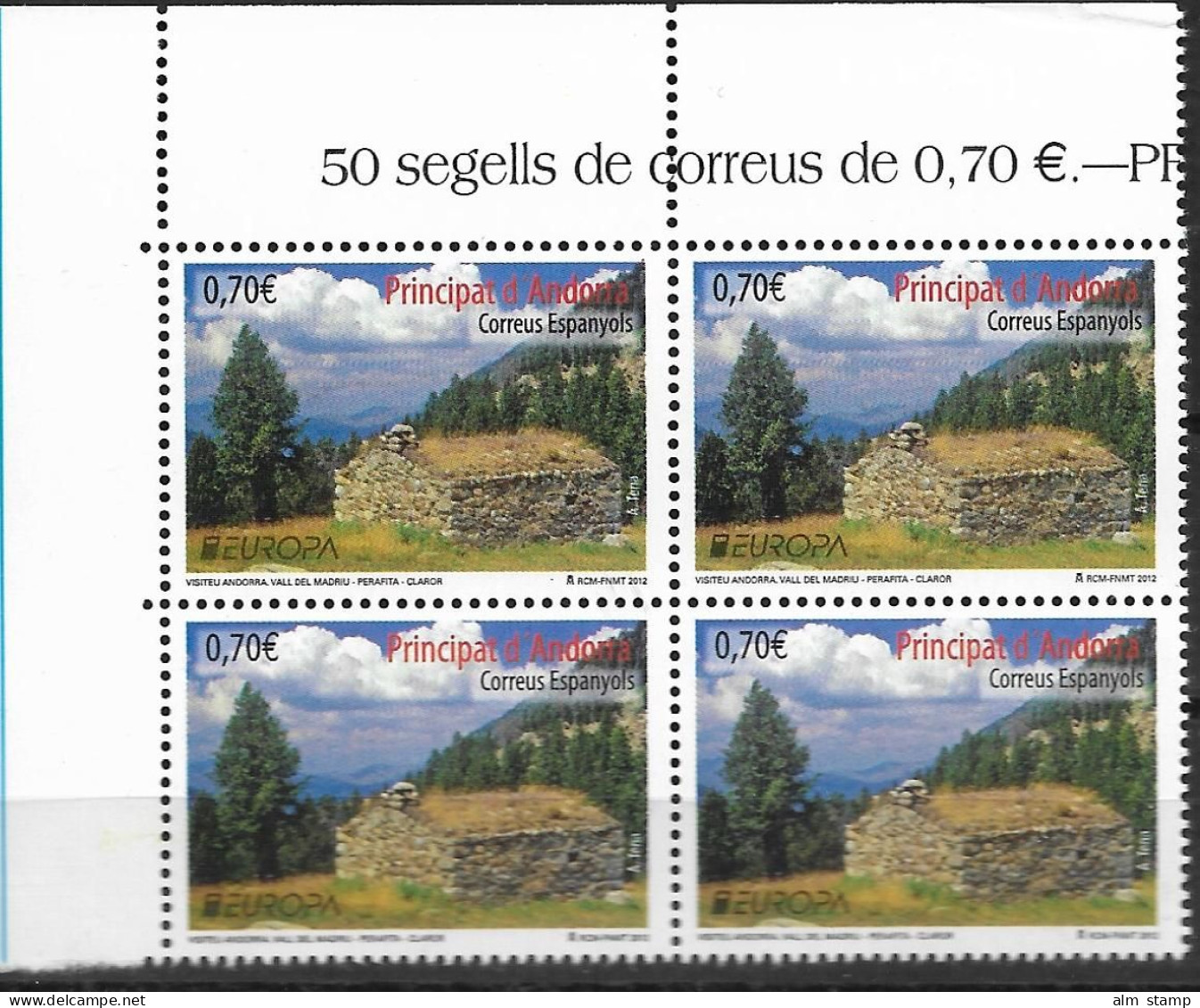 2012 ANDORRA ESPAÑOLA  Andorra Spanische Post SPANISH ANDORRE **MNH Europa - 2012