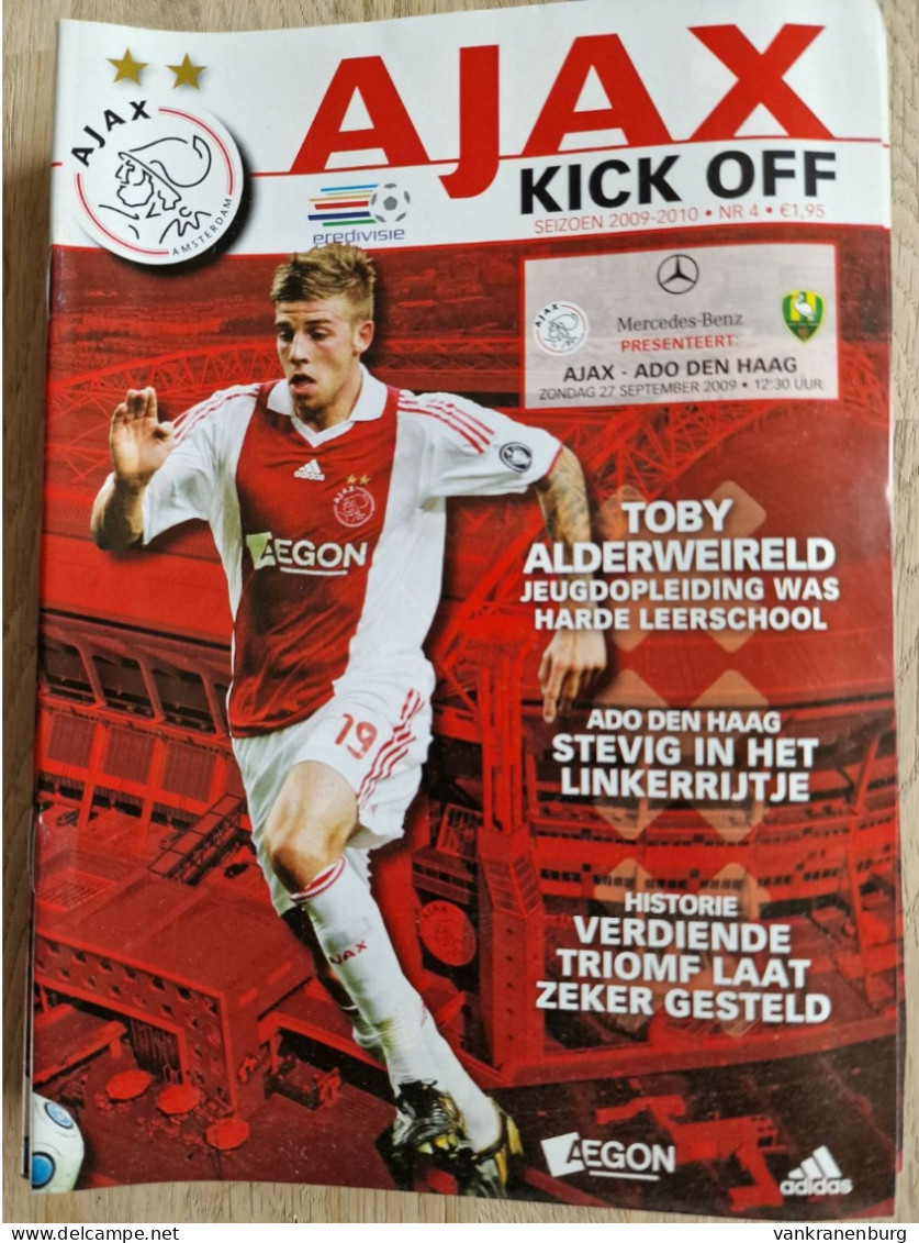 Programme Ajax - ADO Den Haag - 27.9.2009 - Eredivisie - Holland - Programm - Football - Boeken