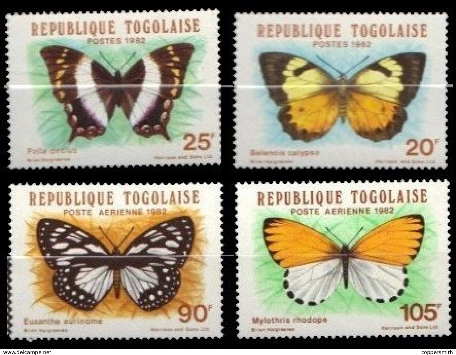 (022) Togo  Animals / Fauna / Insects / Butterflies / Papillons / Schmetterlinge  ** / Mnh  Michel 1608-12 4 Val. - Togo (1960-...)