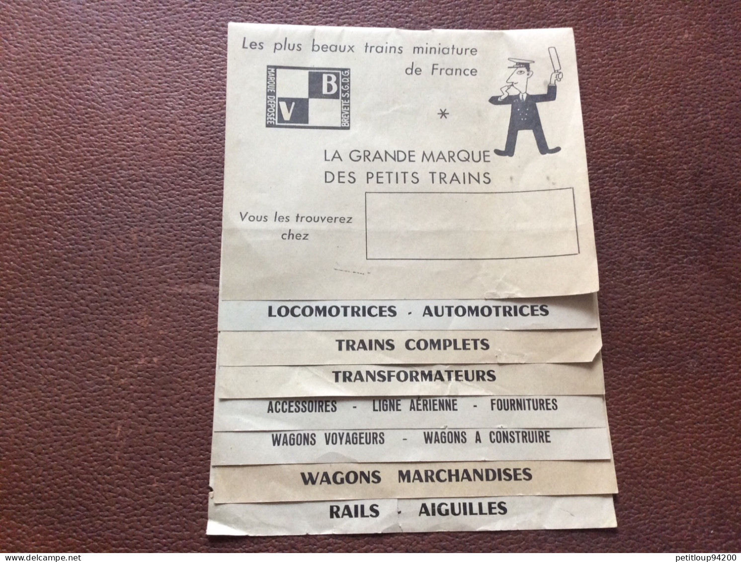 CATALOGUE  Trains VB  Locomotrices-Automotrices  Trains Complets  Transformateurs  Wagons  Marchandises  Accessoirs - French