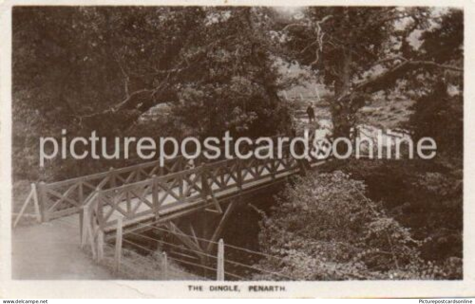 PENARTH THE DINGLE OLD R/P POSTCARD WALES - Glamorgan