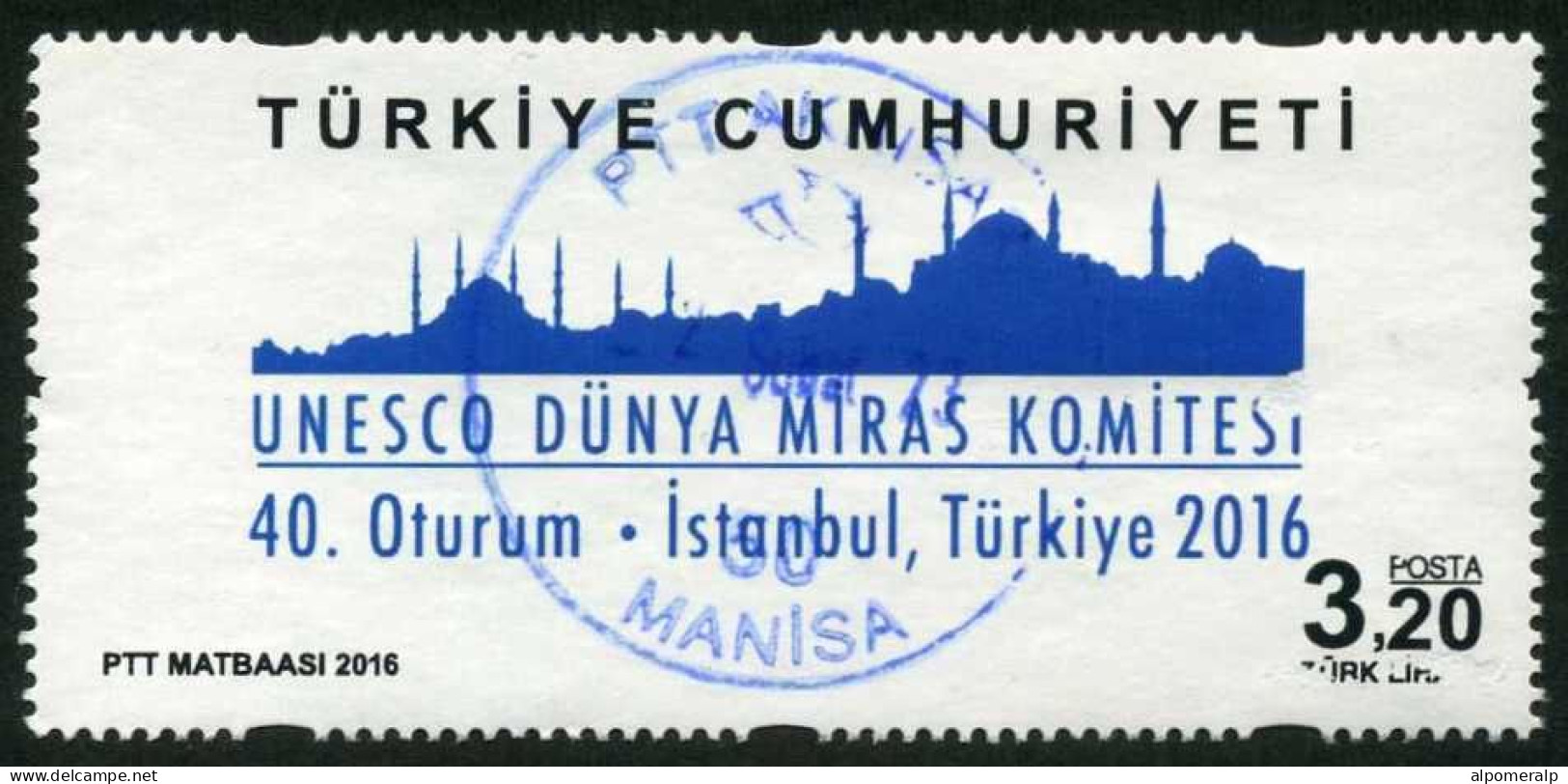 Türkiye 2016 Mi 4271 UNESCO World Heritage Committee, Istanbul Skyline, Mosque - Used Stamps