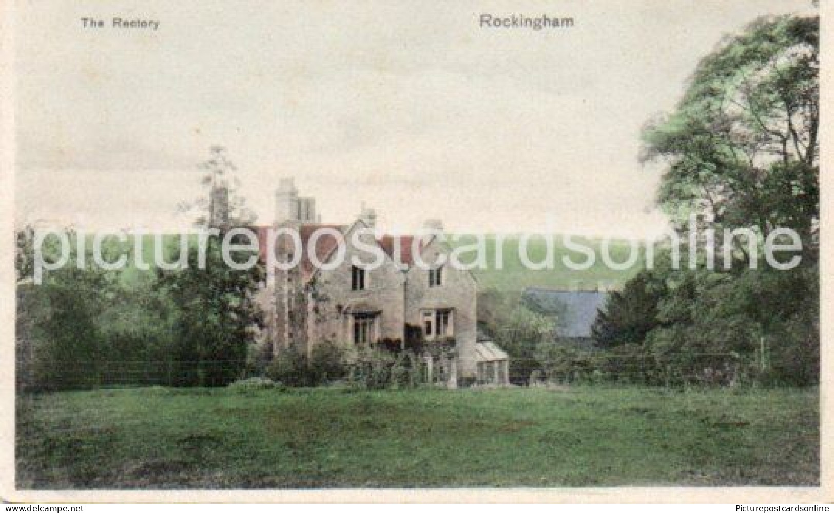 ROCKINGHAM THE RECTORY OLD COLOUR POSTCARD NORTHAMPTONSHIRE - Northamptonshire