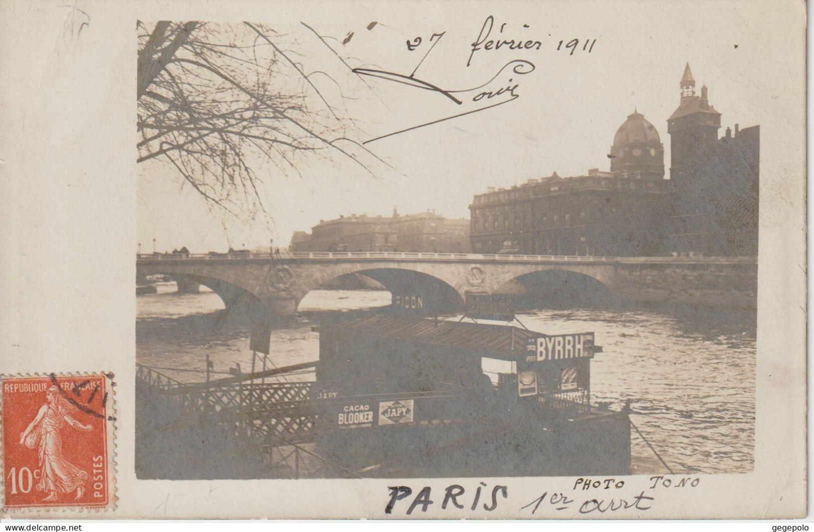75001 Et  75004 - Le Pont Au Change , La Conciergerie Et Le Tribunal De Commerce En 1911 ( Carte Photo ) - Brücken